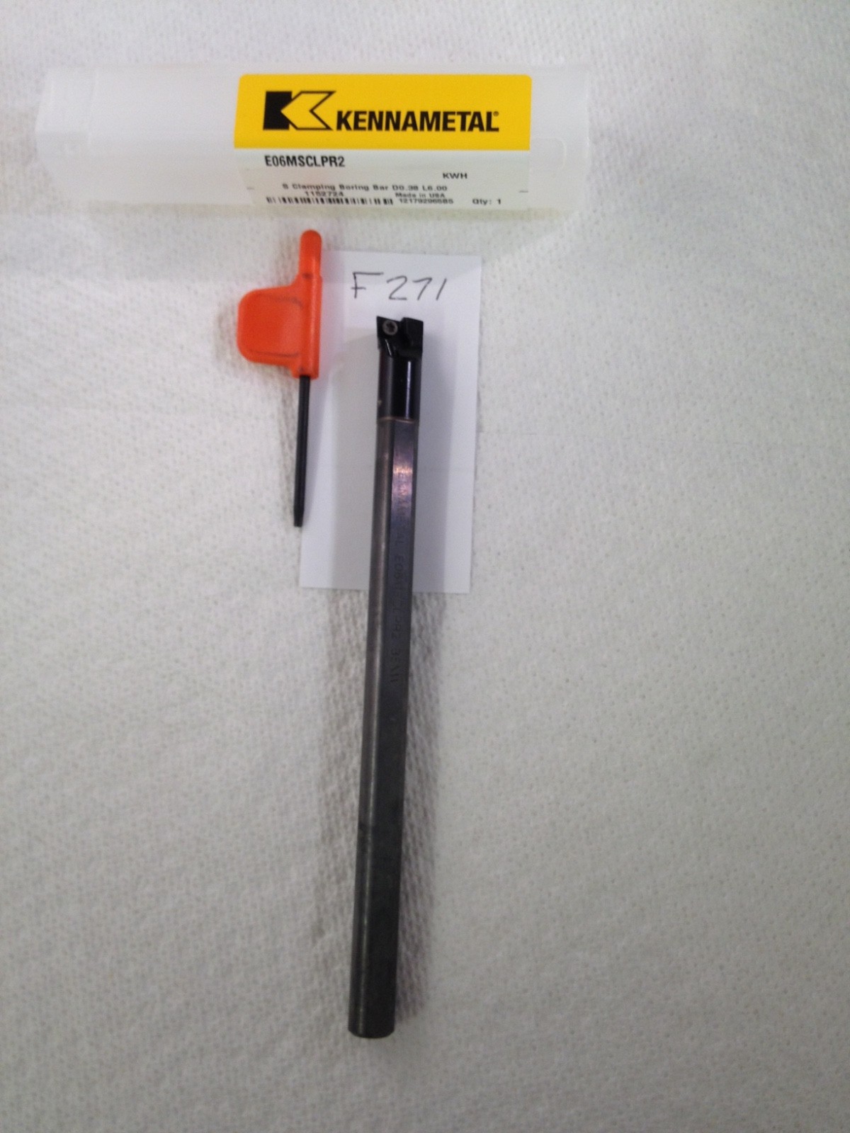 1 NEW KENNAMETAL  3/8" CARBIDE BORING BAR. E06MSCLPR2. TAKES CP INSERT.  {F271}