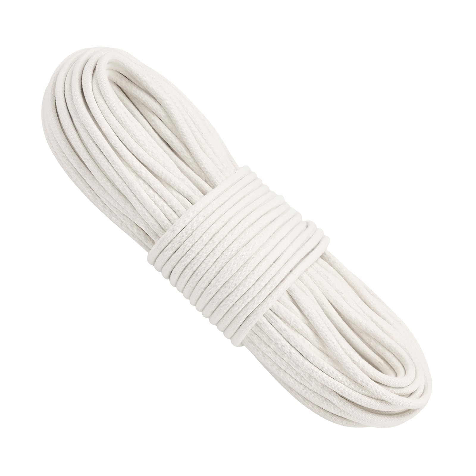 White Cotton Braided Clothesline Rope 3/8 Inch x 262 FT Plant Hanger Craft DIY