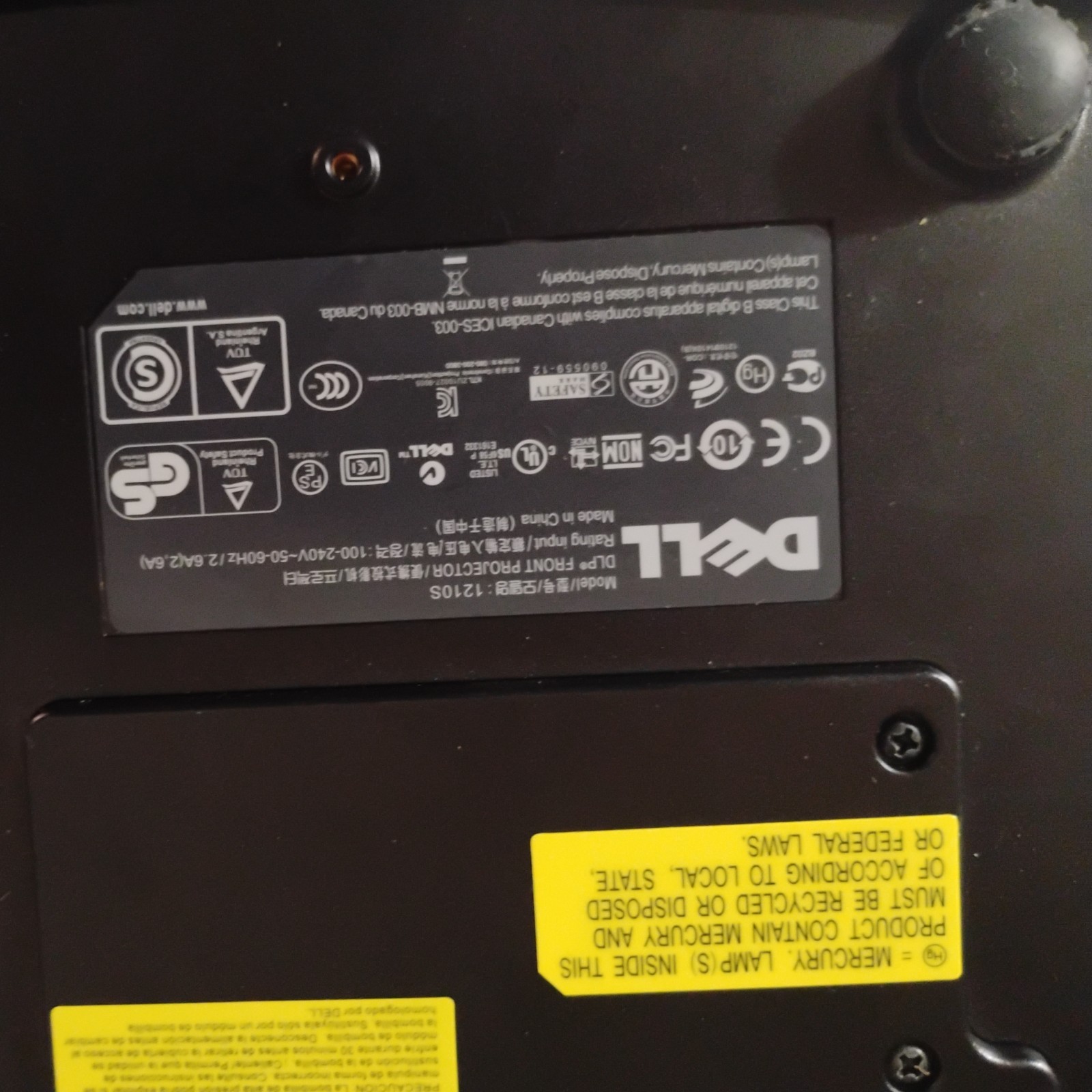 Dell 1210S Projector Tested & Working 35Hours on Lamp