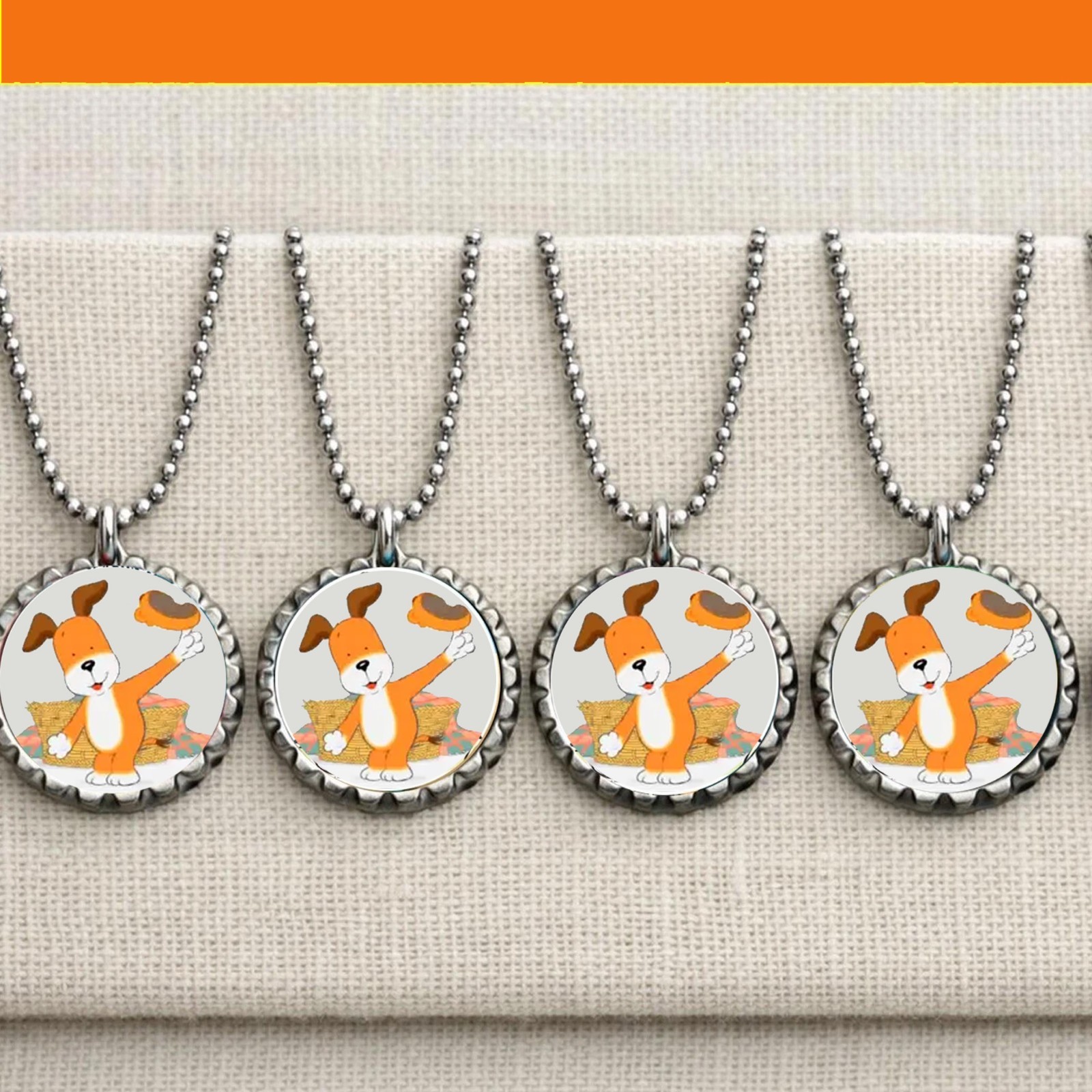 Kipper The DOG  Birthday Baby Shower party favors necklaces 10 pack