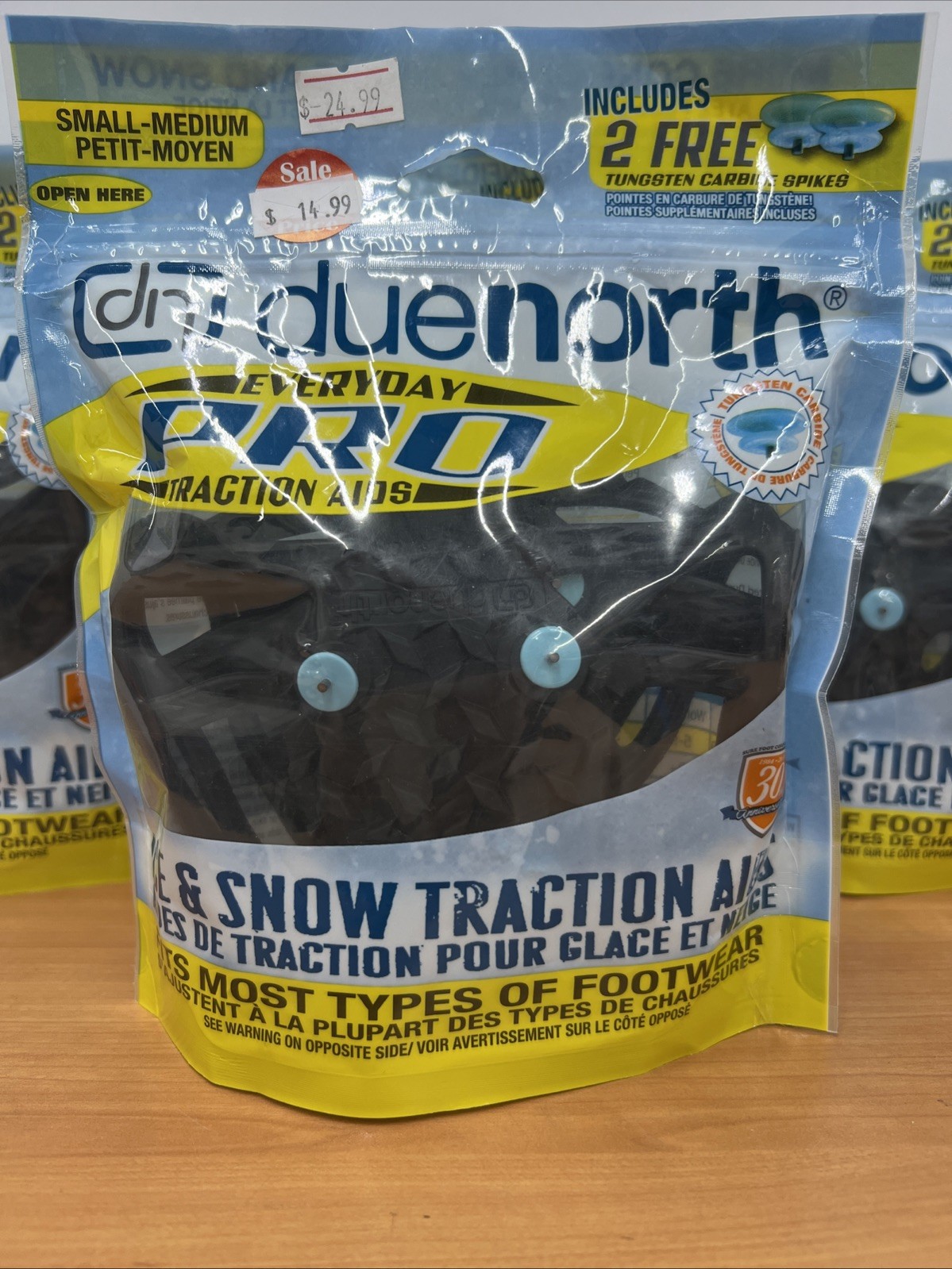 ICY GROUND WALKING TRACTION AIDS FOR SHOES by DueNorth EVERYDAY PRO SMALL/MEDIUM