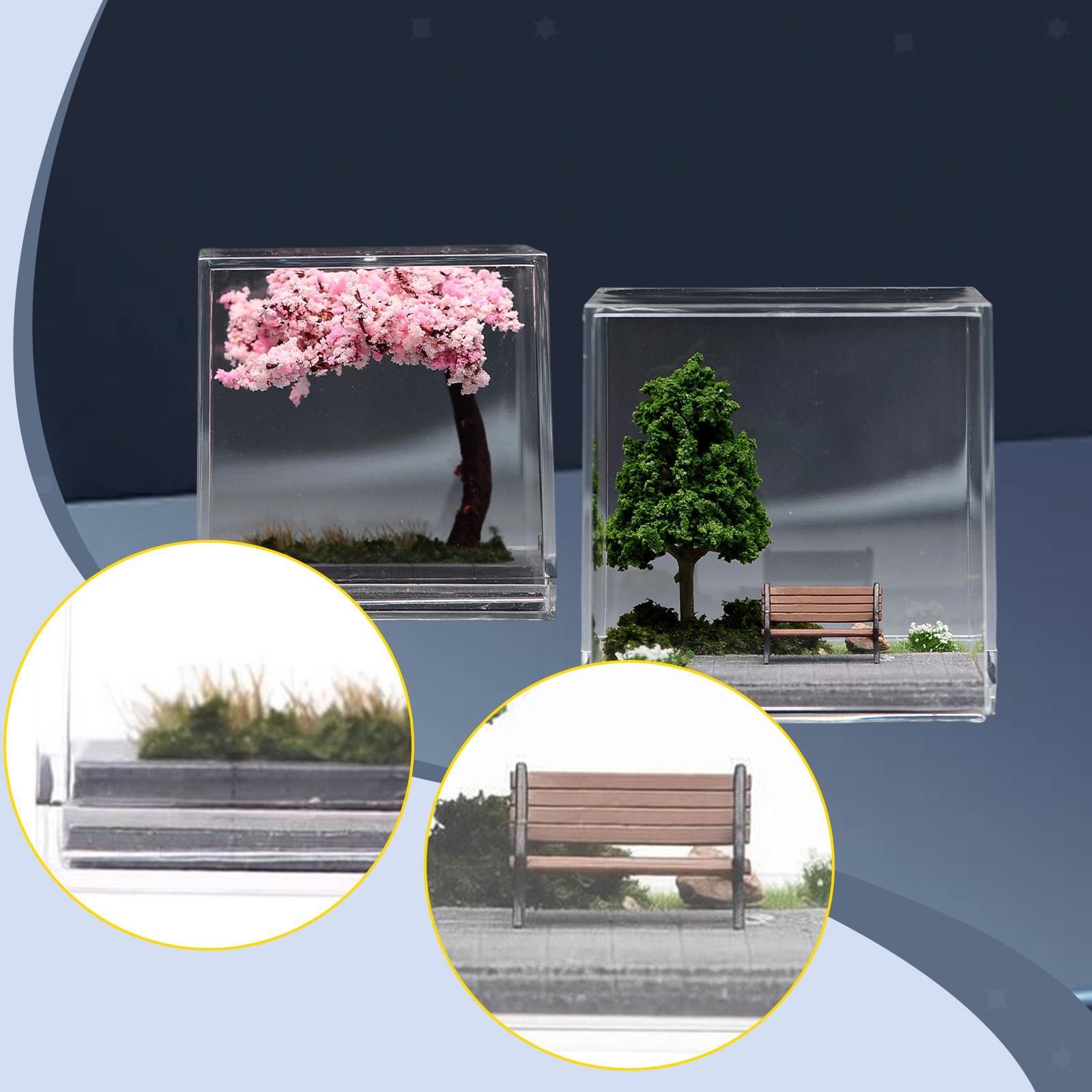 1:64 Scale Miniature Figure Display Case Showcase Organizer Storage Box