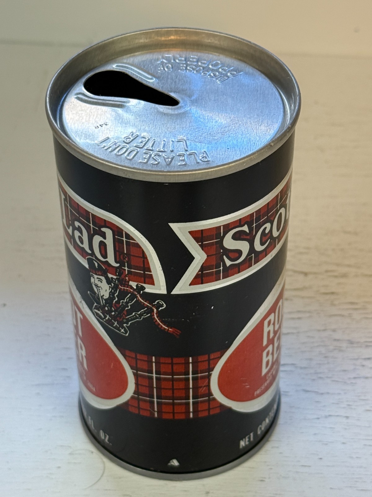 Scot Lad Root Beer Soda Can