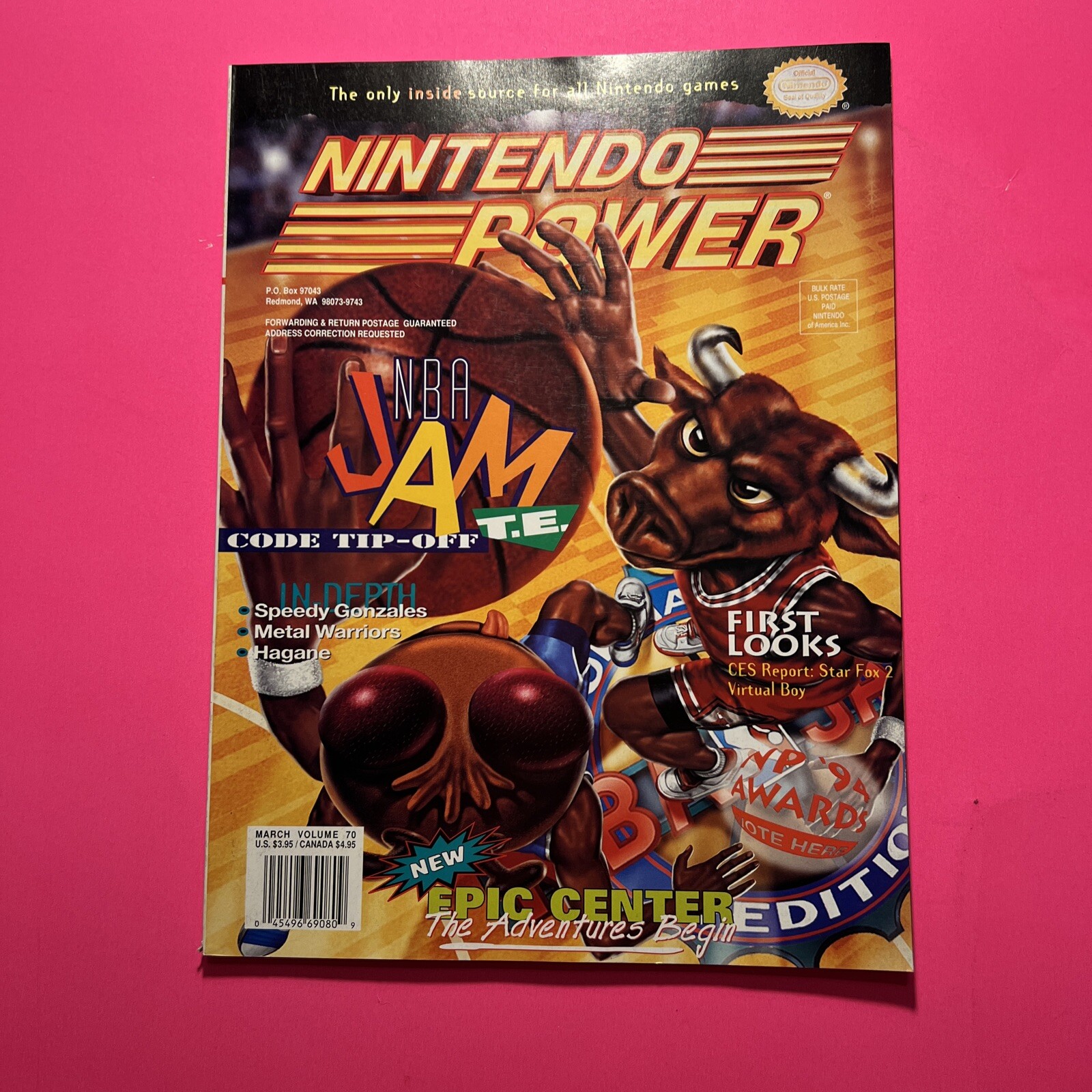 Nintendo Power Magazine Vol 70 March 1995 with Star Trek: Deep Space Nine Poster