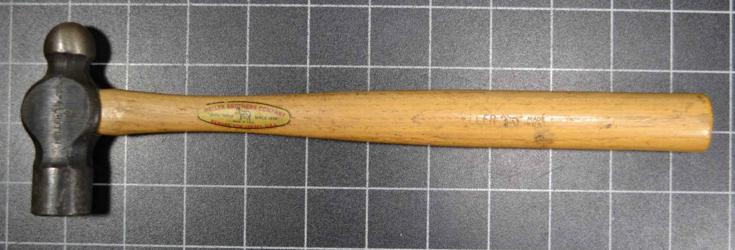 HELLER BROTHERS Co - 12oz - BALL PEIN HAMMER - ORIGINAL HANDLE WITH DECAL