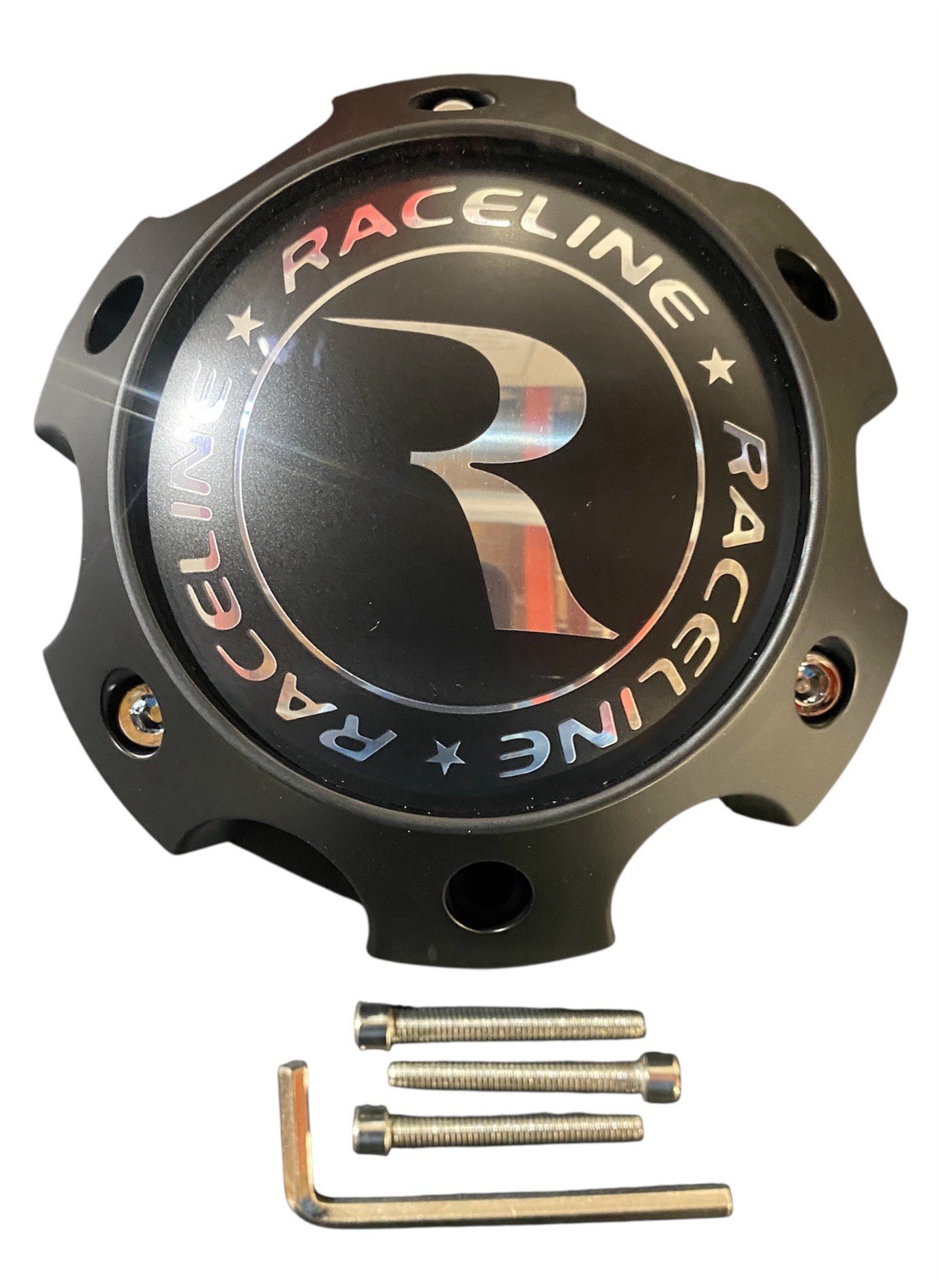Raceline 6 Lug Wheel Center Cap Flat Matte Black 311162 1079L140 S708-14