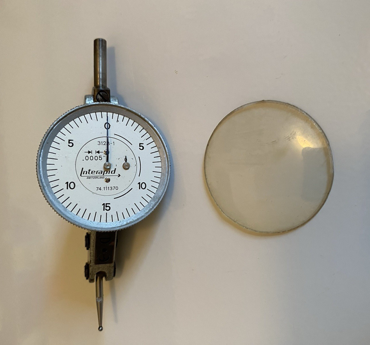 Interapid 312B-1 Dial Test Indicator .0005" Grad, 0-15-0 Range
