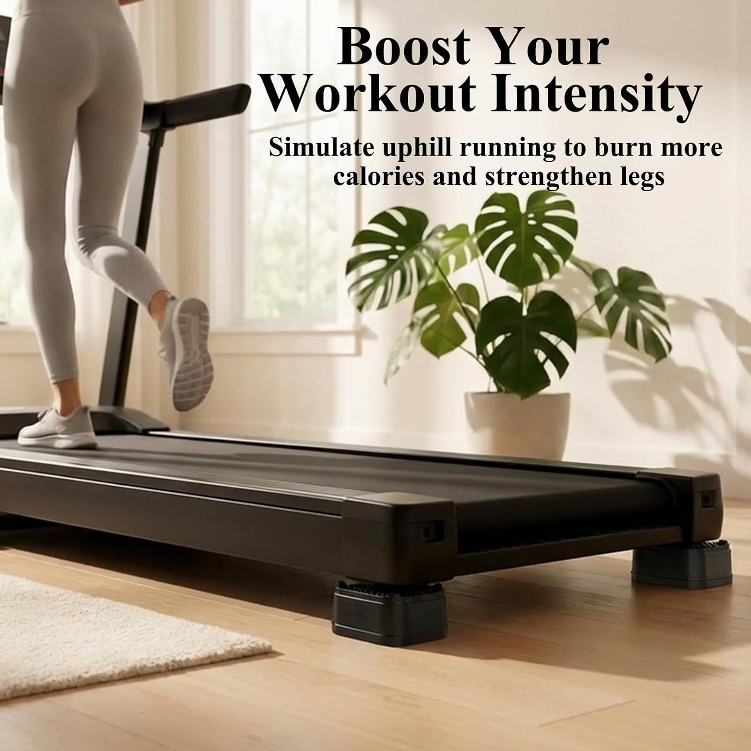 4-Pack Treadmill Incline Riser Blocks, Stackable Adjustable Bed Lifts Risers Fur