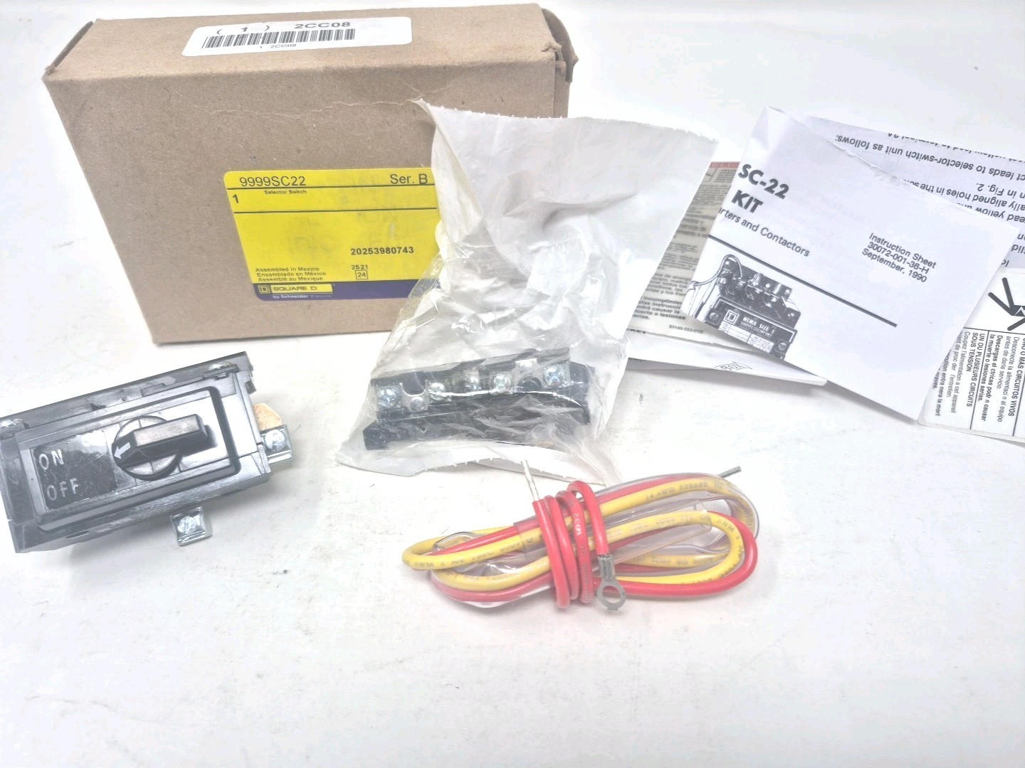 Square D 9999SC22 Selector Switch Ser. B - New Open Box