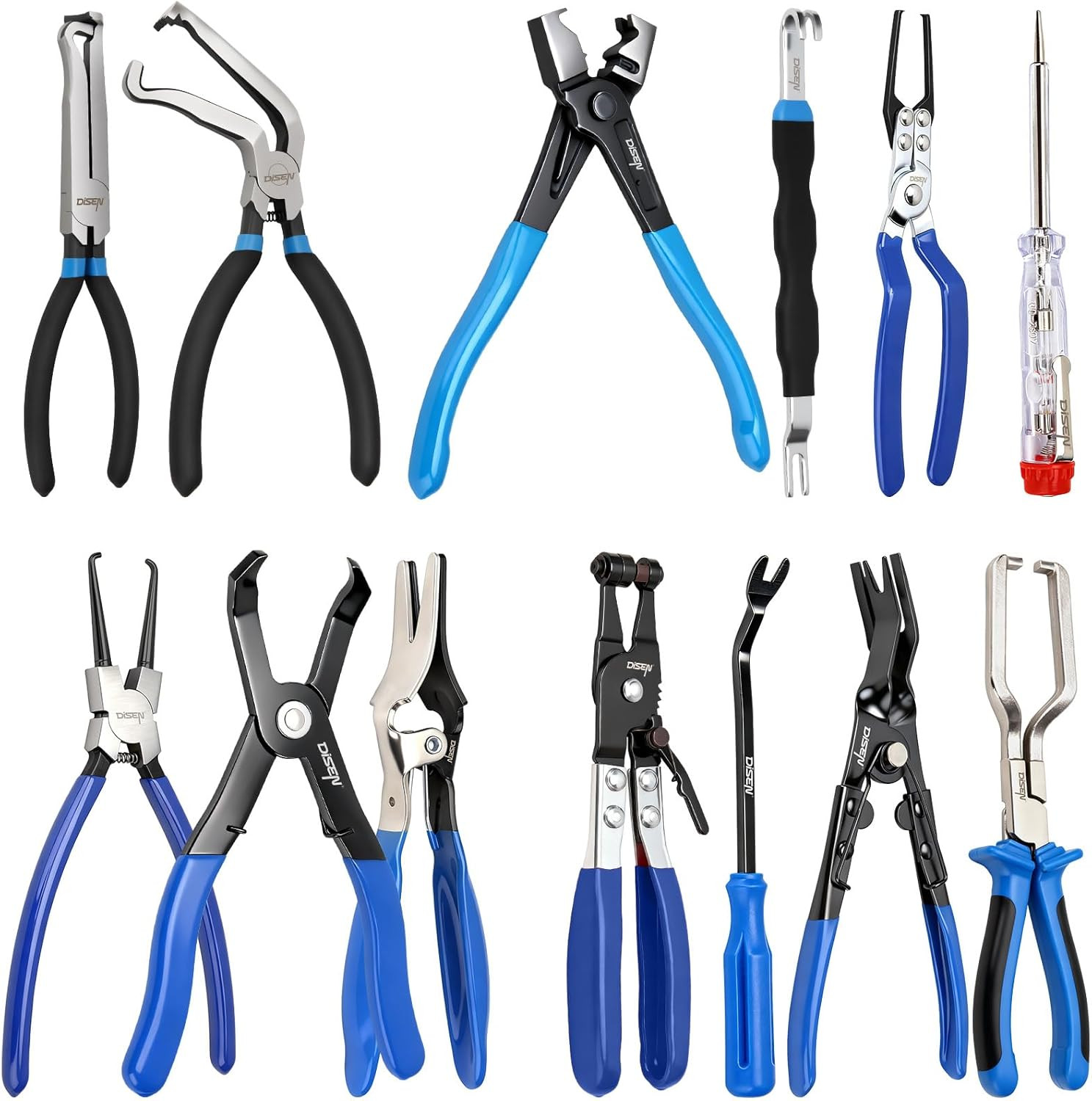 DISEN 13PCS Electrical Disconnect Pliers & Fuel Line Disconnect Tool Set, Automo