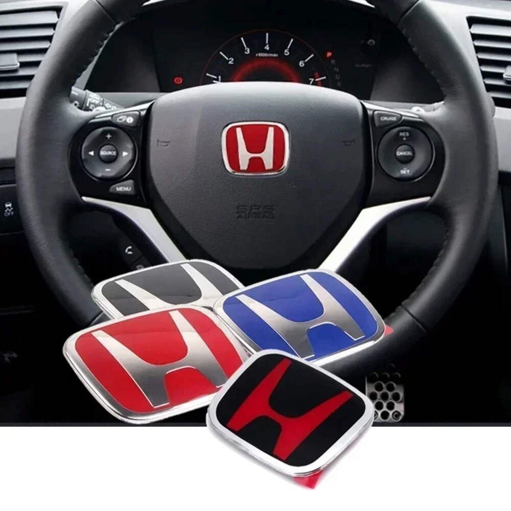 Car Steering Wheel Emblem Badge Sticker for HONDA Jazz Fit Accord Civic CRV Odys