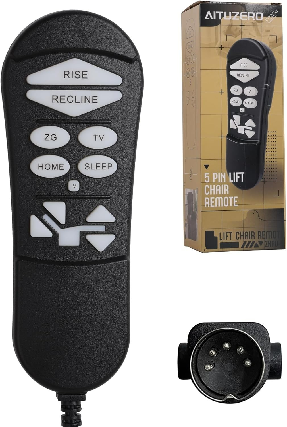 ZKAD-5 5 Pin Lift Chair Remote Control Fit for Golden and Ultra Comfort