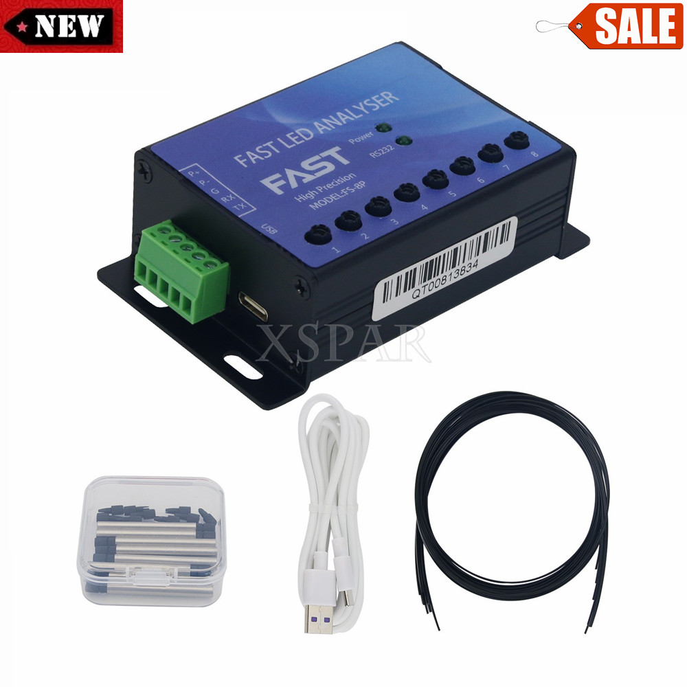 FS-8P 8-Channel Calibration Fast LED Analyzer HSI/RGB/XY Chroma/Main Wavelength