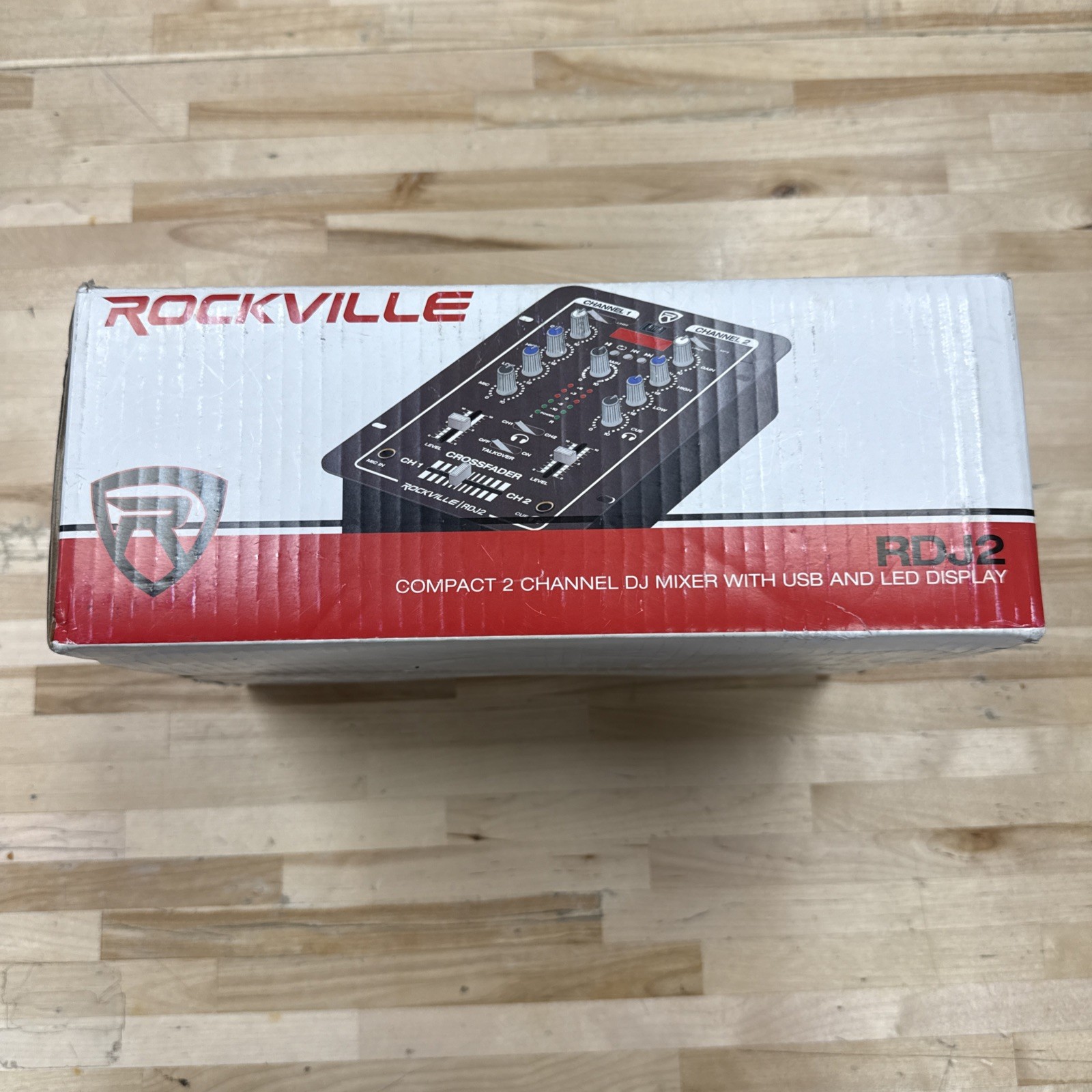 Rockville RDJ2 2-Channel DJ Mixer with USB Black