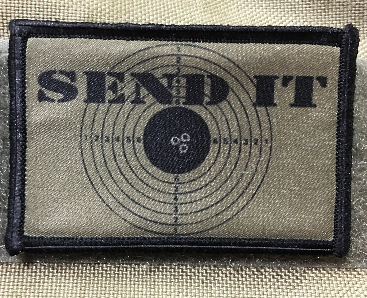 Send It Morale Patch Tactical Military Army Badge Hook Flag