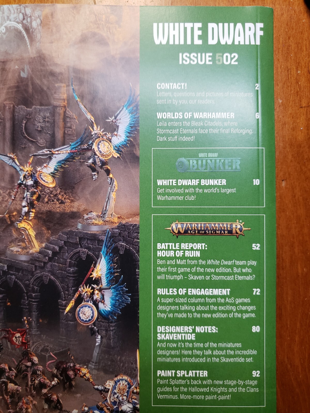 White Dwarf 502 Warhammer Quick Reference Cards Warzone Chalnath