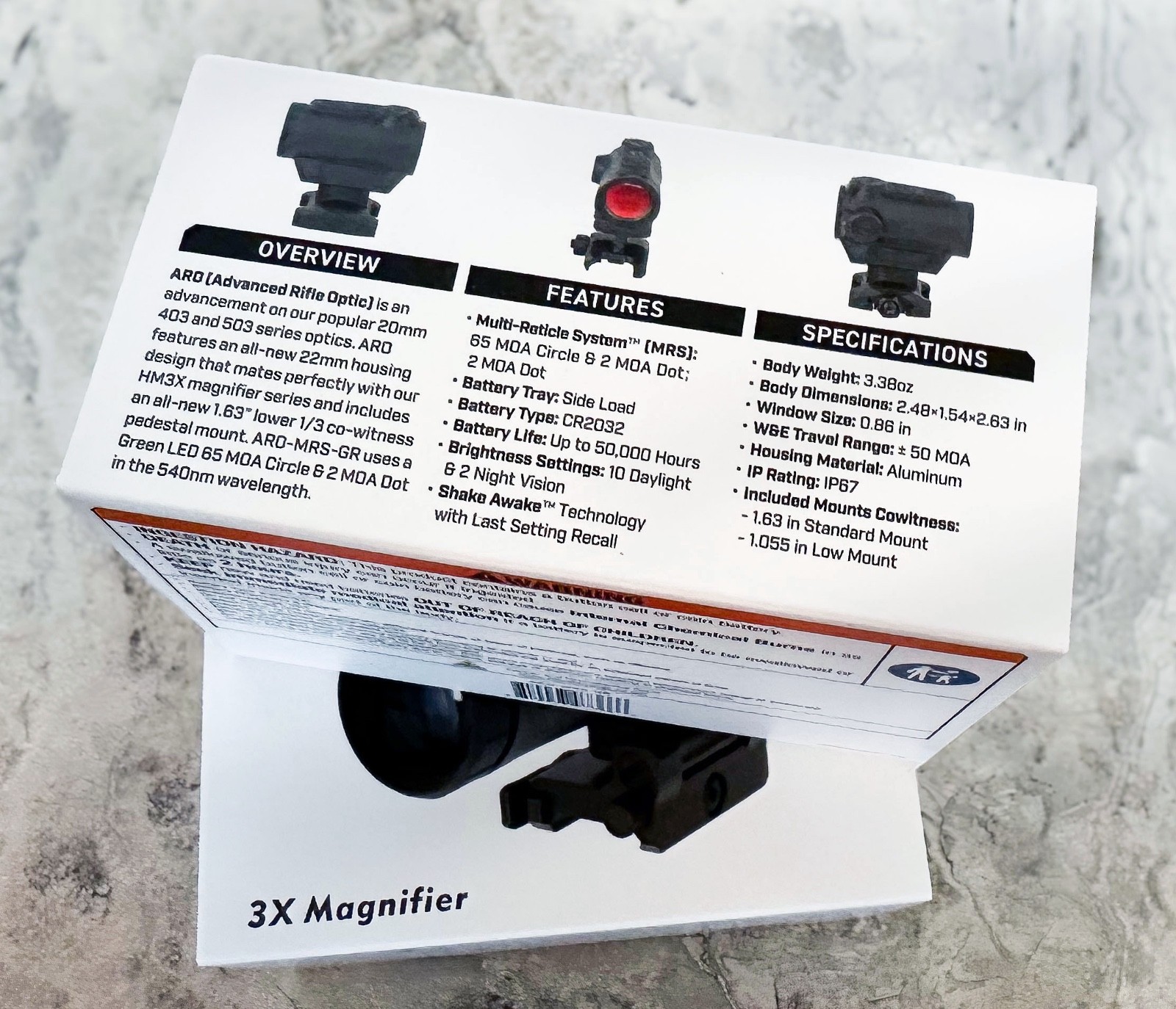 Holosun Package – ARO-MRS-GR Advanced Rifle Optic & HM3X Red Dot Sight Magnifier