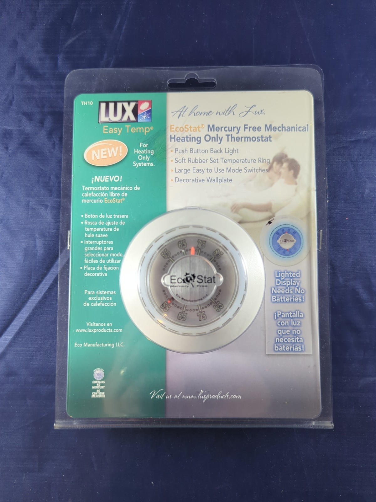 Ecostat Non-Programmable Easy Temp Heat Only Mechanical Thermostat