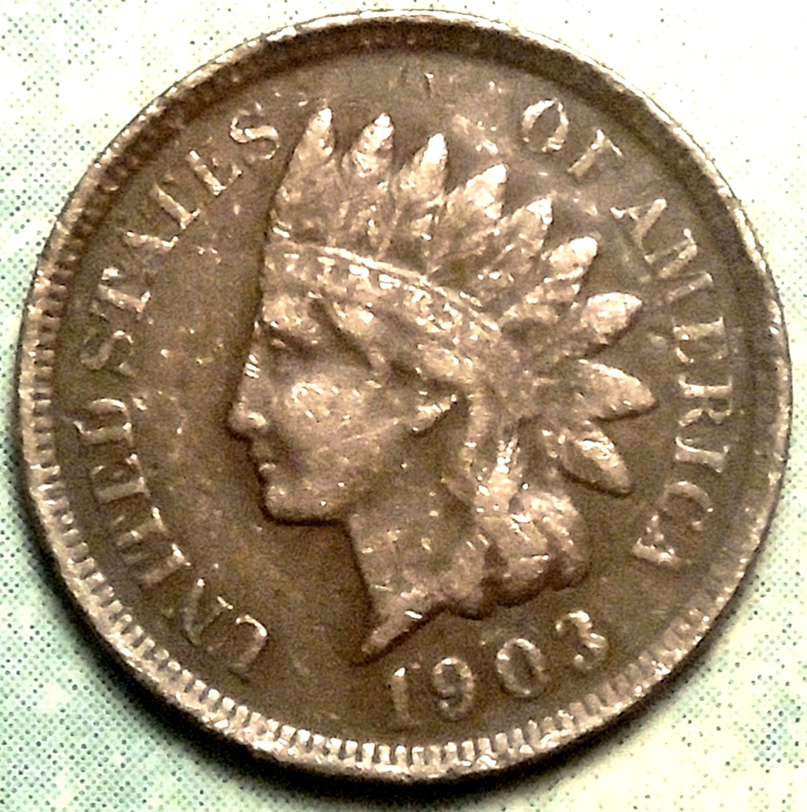 1903 Indian Head Cent F FINE Brown LOW 85 MiLLiON Lt Clean-Bust MOST LIBERTY!