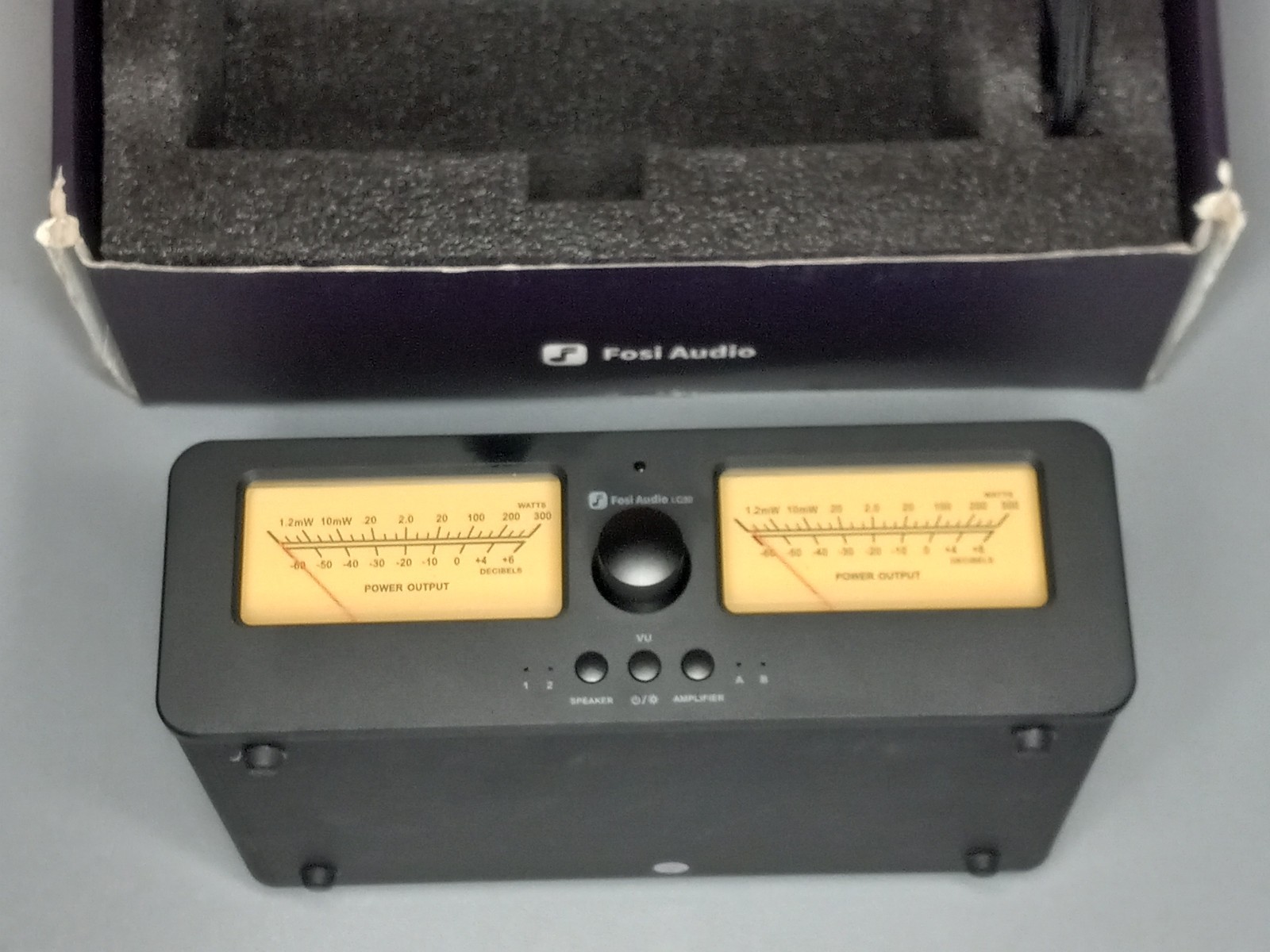 Fosi Audio LC30 VU Meter Amplifier Speaker Selector Switch Box Audio Visualizer