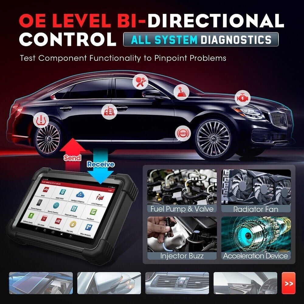 LAUNCH X431 IMMO ELITE PLUS PAD VII Car Diagnostic Tool Key Programming Scanner