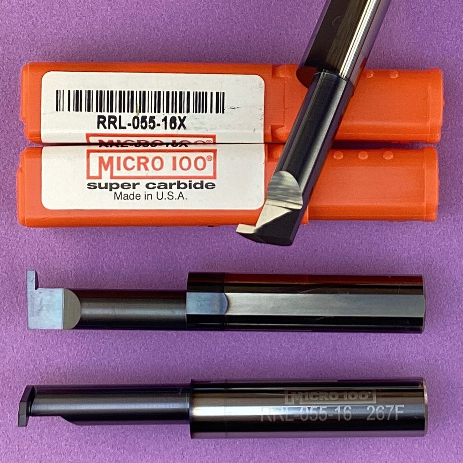 MICRO 100  RRL-055-16X Carbide Retaining Ring Bar; 3/8” Shank ALTiN🎯Machinist