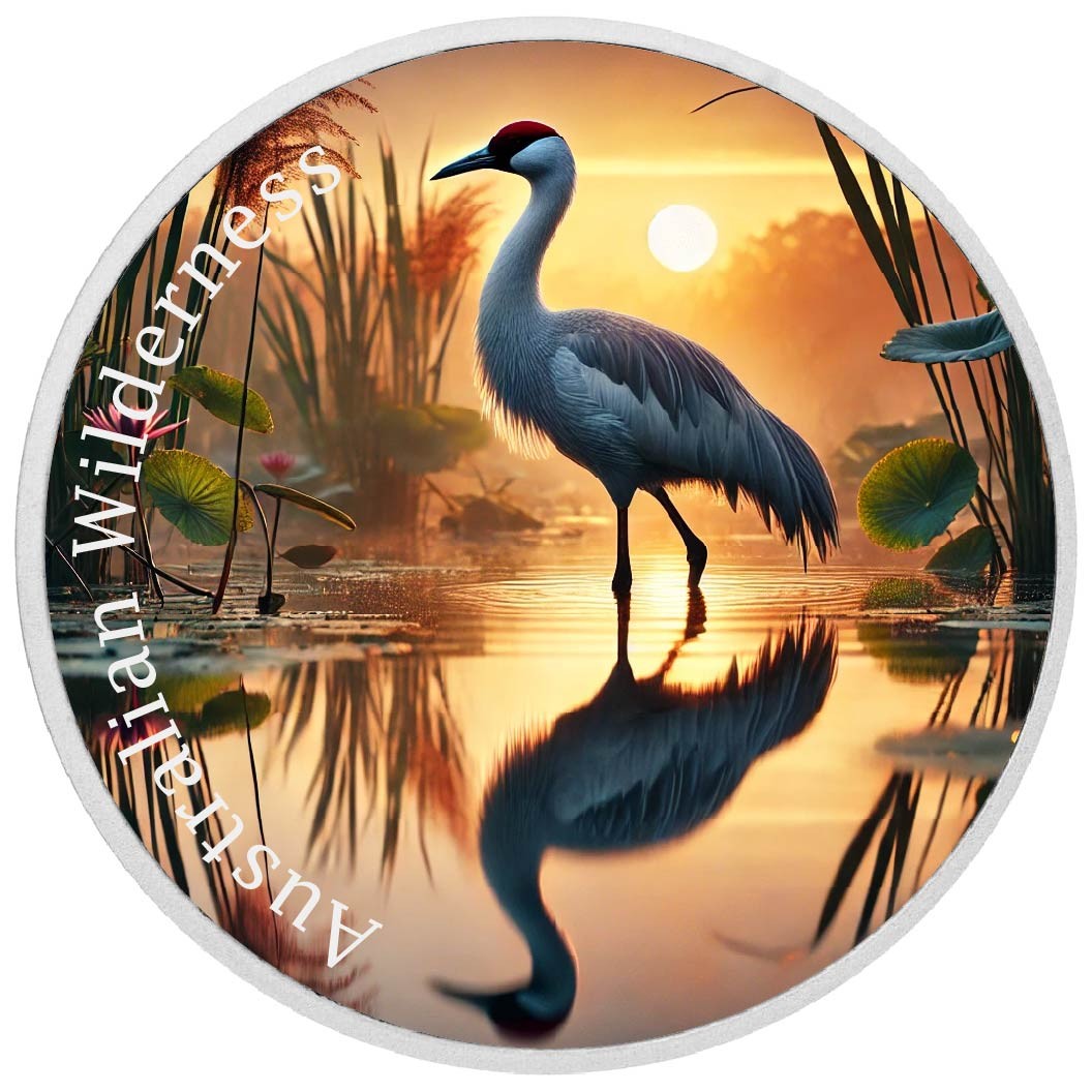 2026 Australia 1oz 9999 Silver BU Australian Wilderness Brolga Colouriized