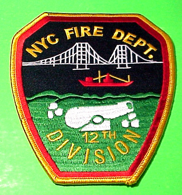 NEW YORK  FDNY  12th DIVISION  NY  5"  FIRE DEPT  PATCH FREE SHIPPING!!!