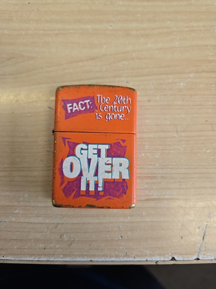 A XV 1999 ZIPPO Get Over It New Millenium Cigarette Lighter