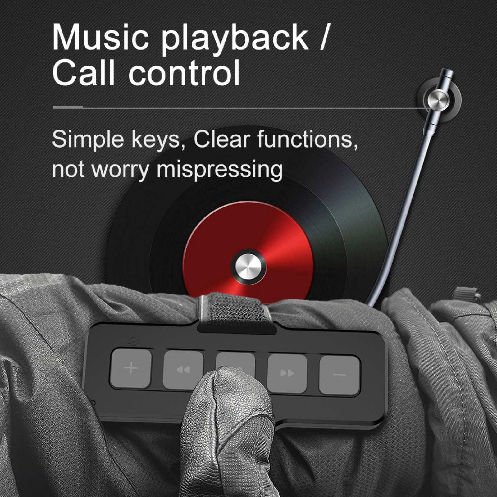 Wireless Bluetooth Audio Music Play Phone Remote Controller Waterproof Outdoor