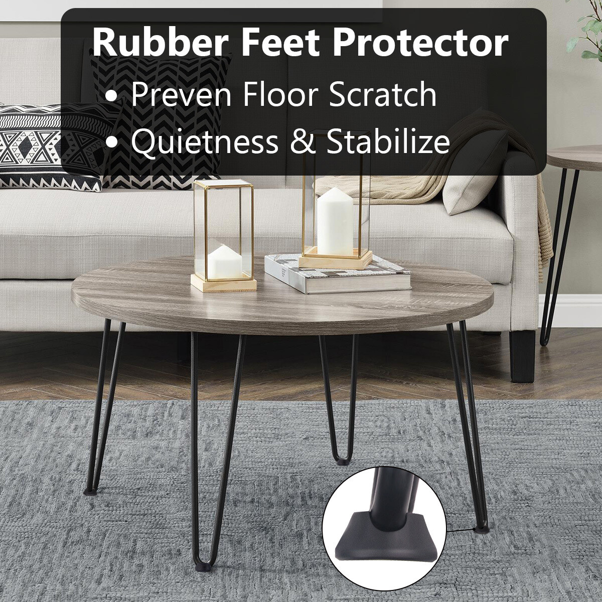 6'' 16'' 28'' Coffee Table Metal Hairpin Legs Solid Iron Bar Black Set of 4 USA