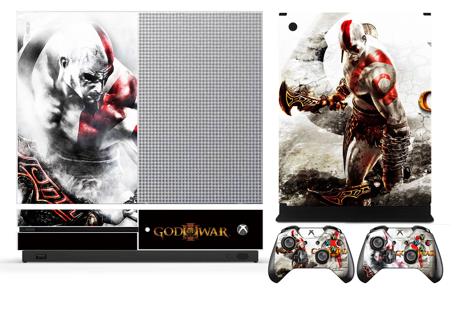 210A Vinyl Cover Skin Sticker for Xbox One S (Slim) & 2 controller skins