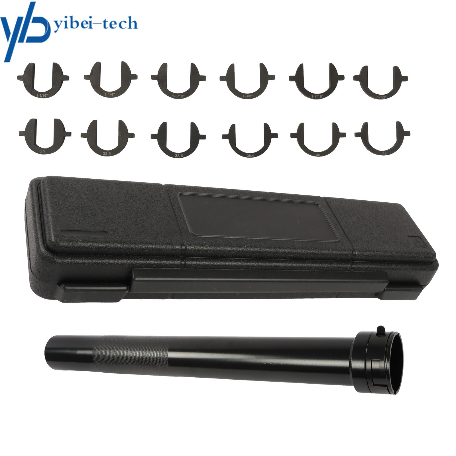 13PCS Inner Tie Rod Removal Installation Tool Set with 12 SAE & Metric Adaptors