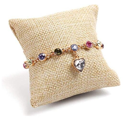 10-pieces Small Linen Bracelet Watch Pillow Jewelry Displays