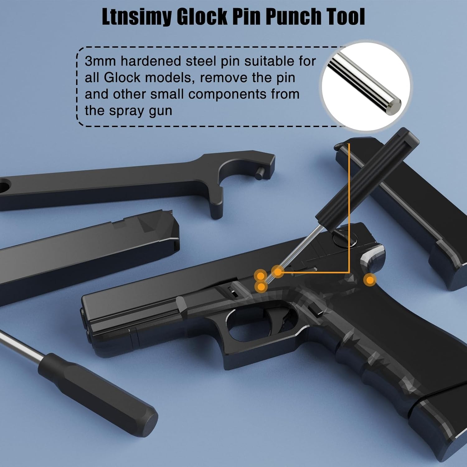 Glock Tool Kit with Storage Bag - Sight Punch & Magazine Disassembly Tools
