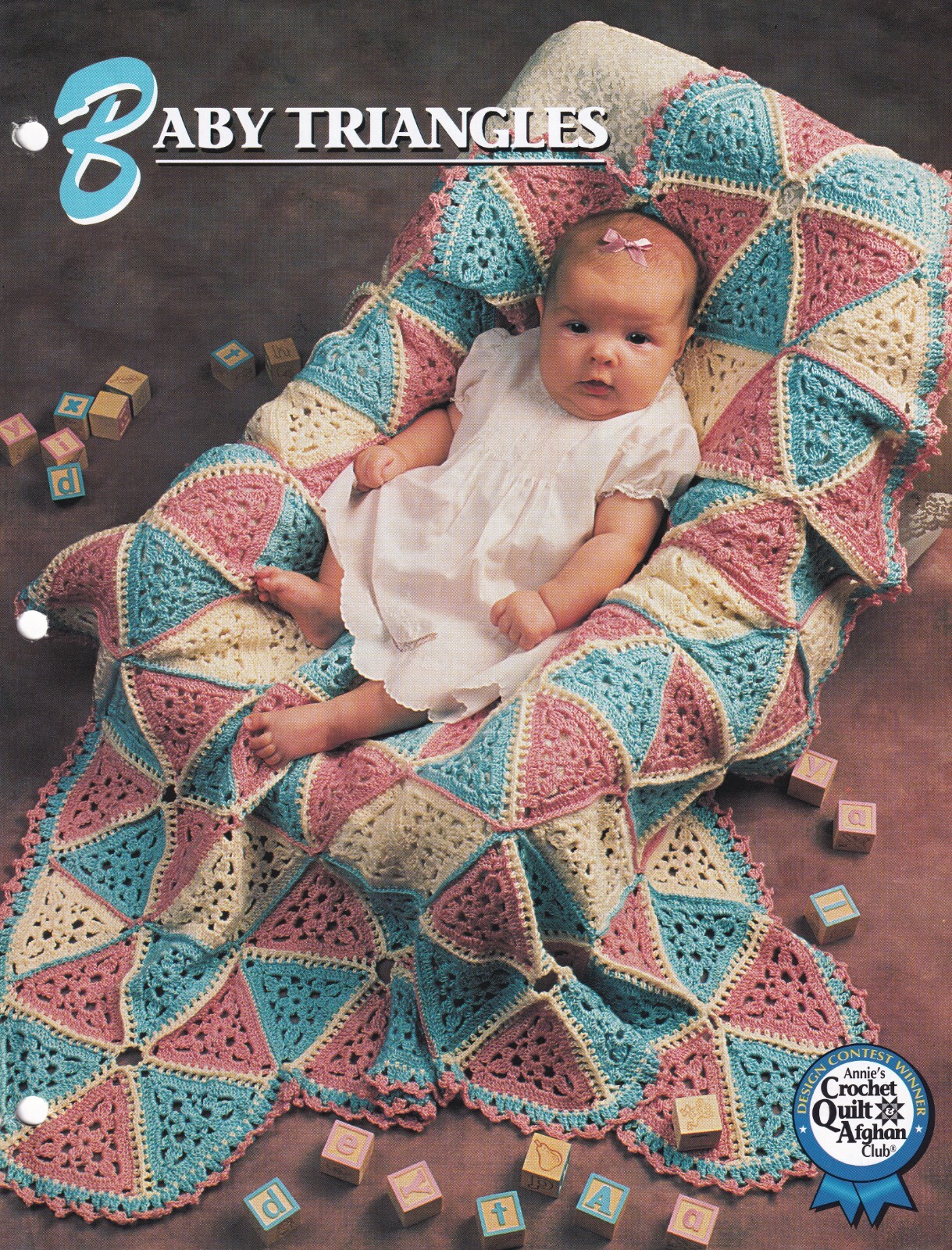 Annie's Crochet Afghan BABY TRIANGLES Pattern Leaflet