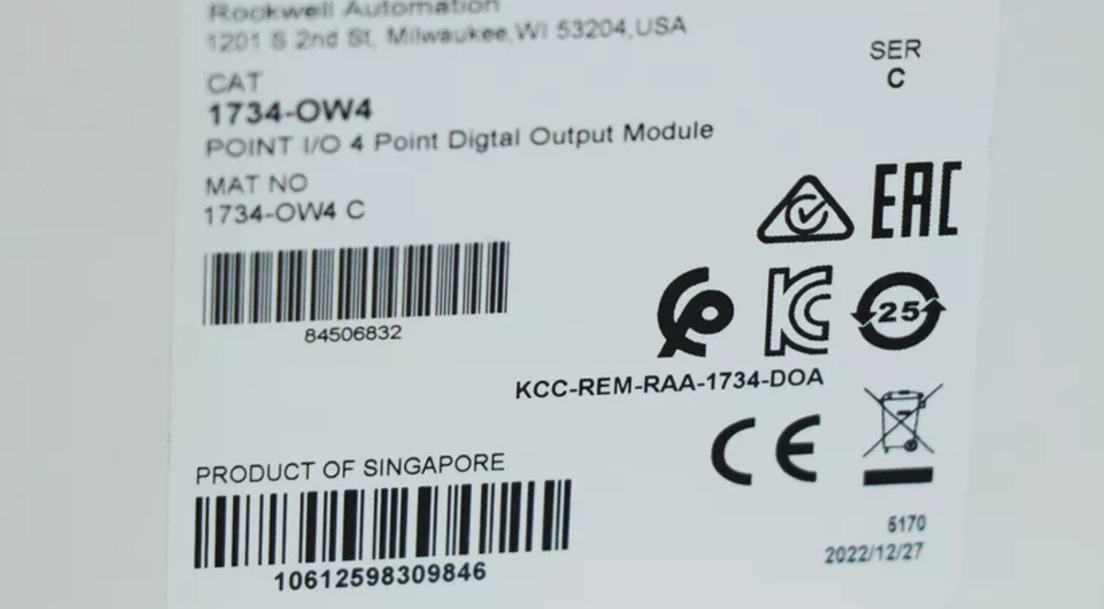 1734-OW4 AB Point I/O 4 Point Digital Output Module NEW Unopened Allen-Bradley