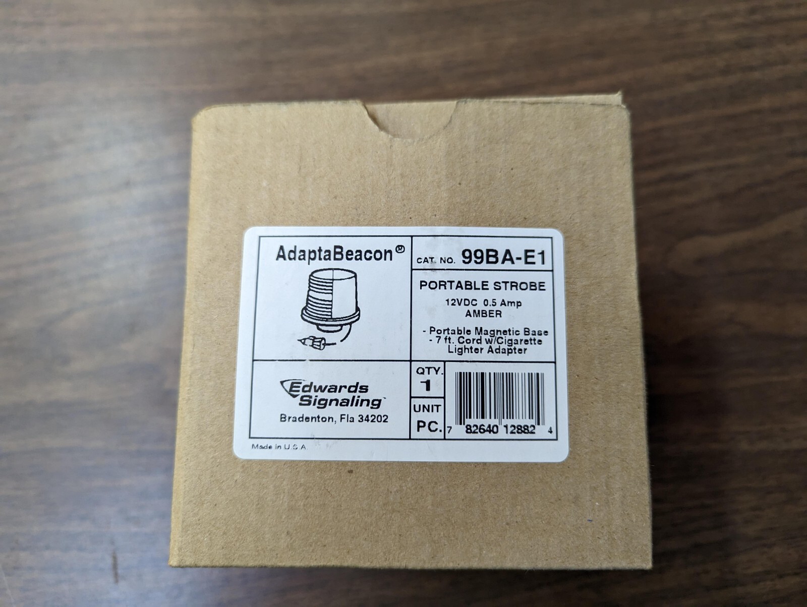 Edwards Signaling AdaptaBeacon 99BA-E1 Amber Strobe 12VDC