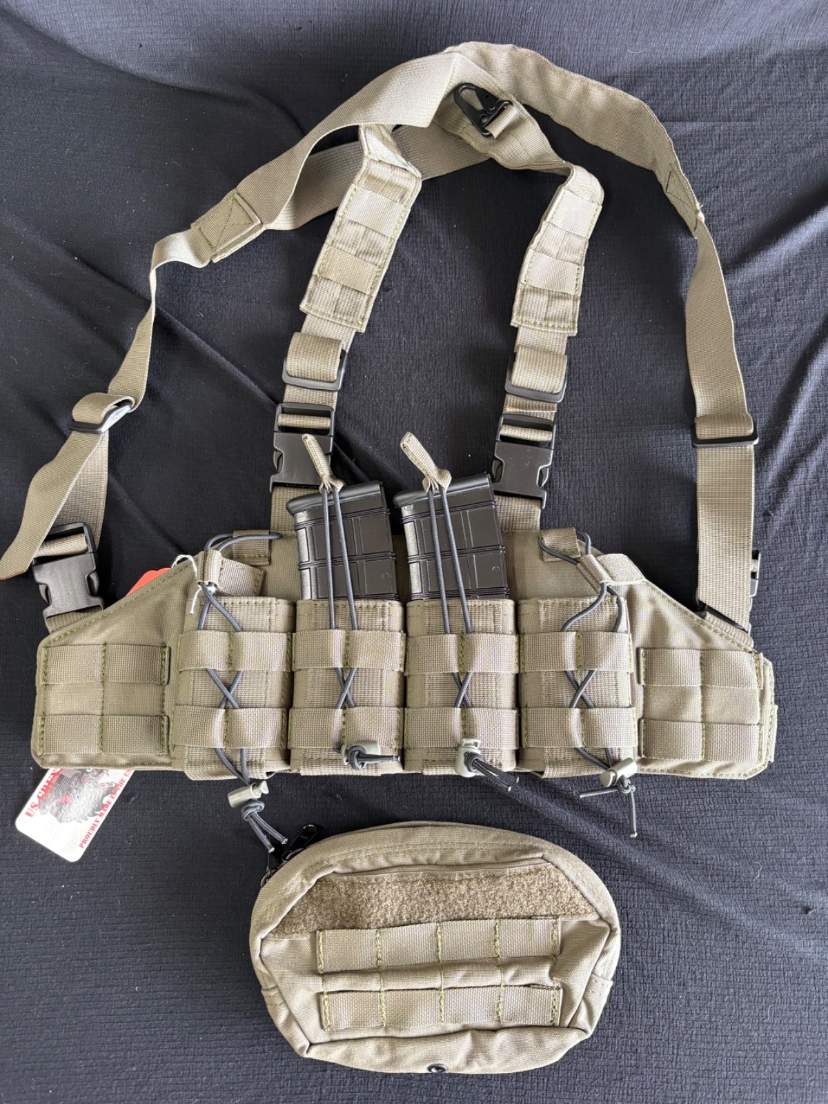 Chest Rig M4 by US GRUNT GEAR OD Green