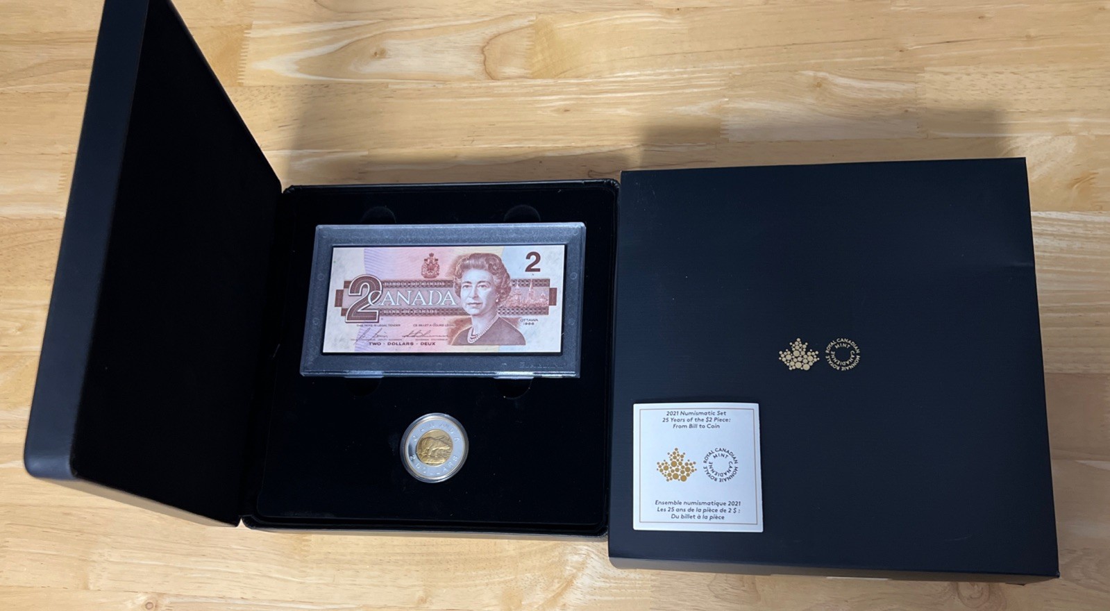 2021 Canada Numismatic 25 Years of $2 Silver Coin and Bill Set Choice BU/PRF OGP