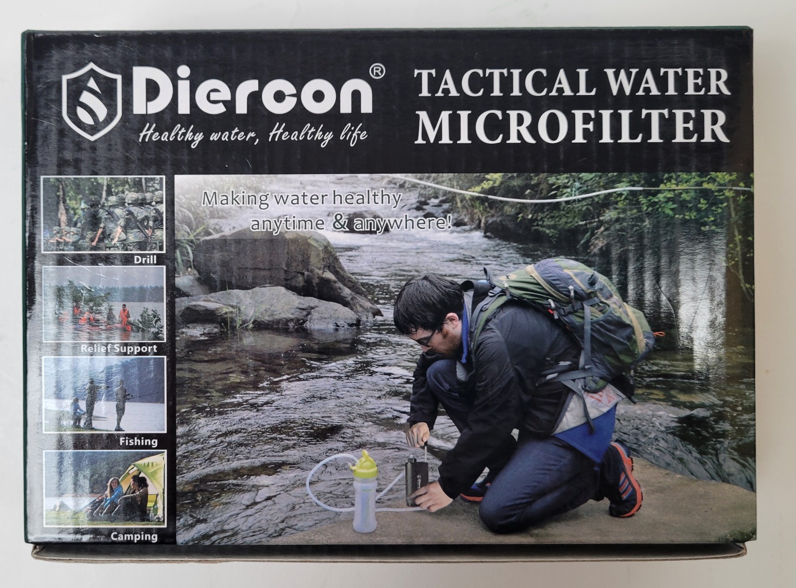 Diercon Tactical Water Micro Filter New In Box Compact Water Filter
