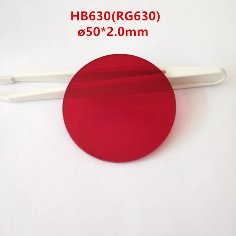 50x2.0mm 630nm HB630 Red Cut-off Filter Infrared Transmission