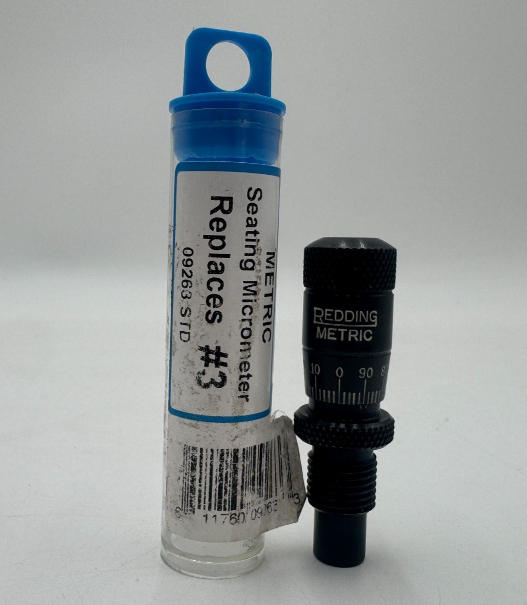 REDDING Metric Bullet Seating Micrometer #3 Seat Plug 09263 STD