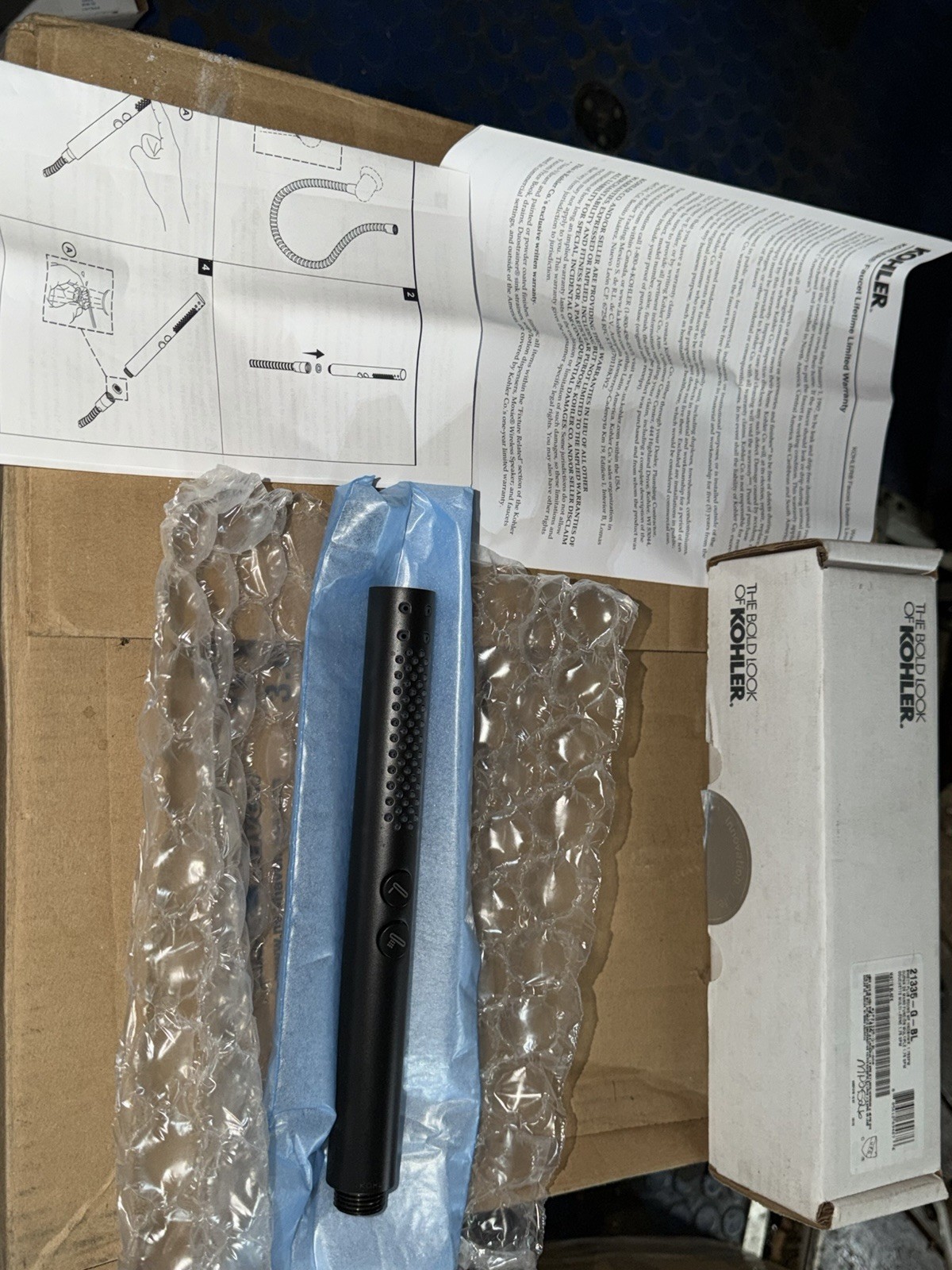 Kohler K-21335-G-BL Shift Round Multi Function Hand ShowerHead Matte Black NEW