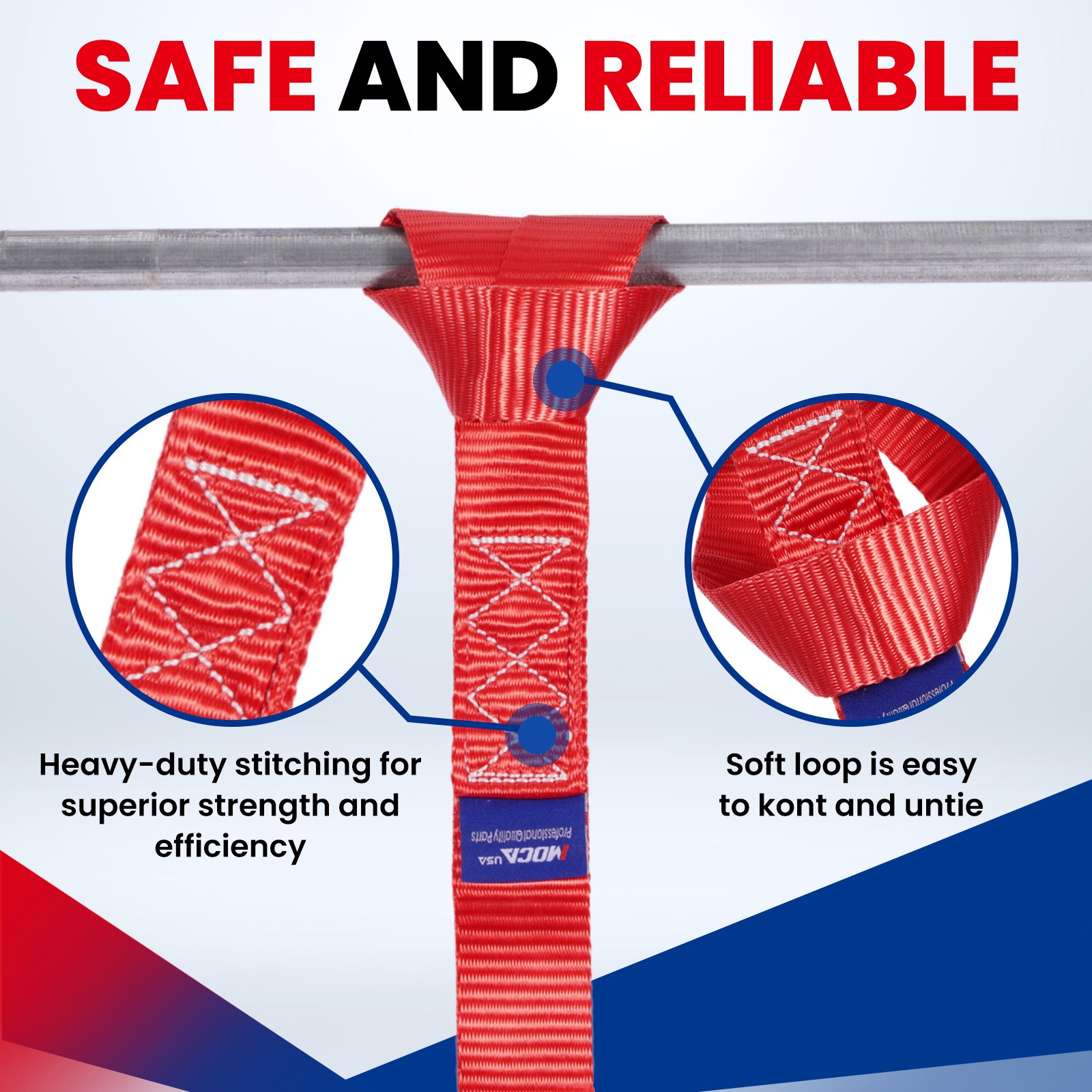 Heavy Duty Tie Down Kit - 10643 Lbs Breaking Strength Tie Down Straps 1.6" x 17'