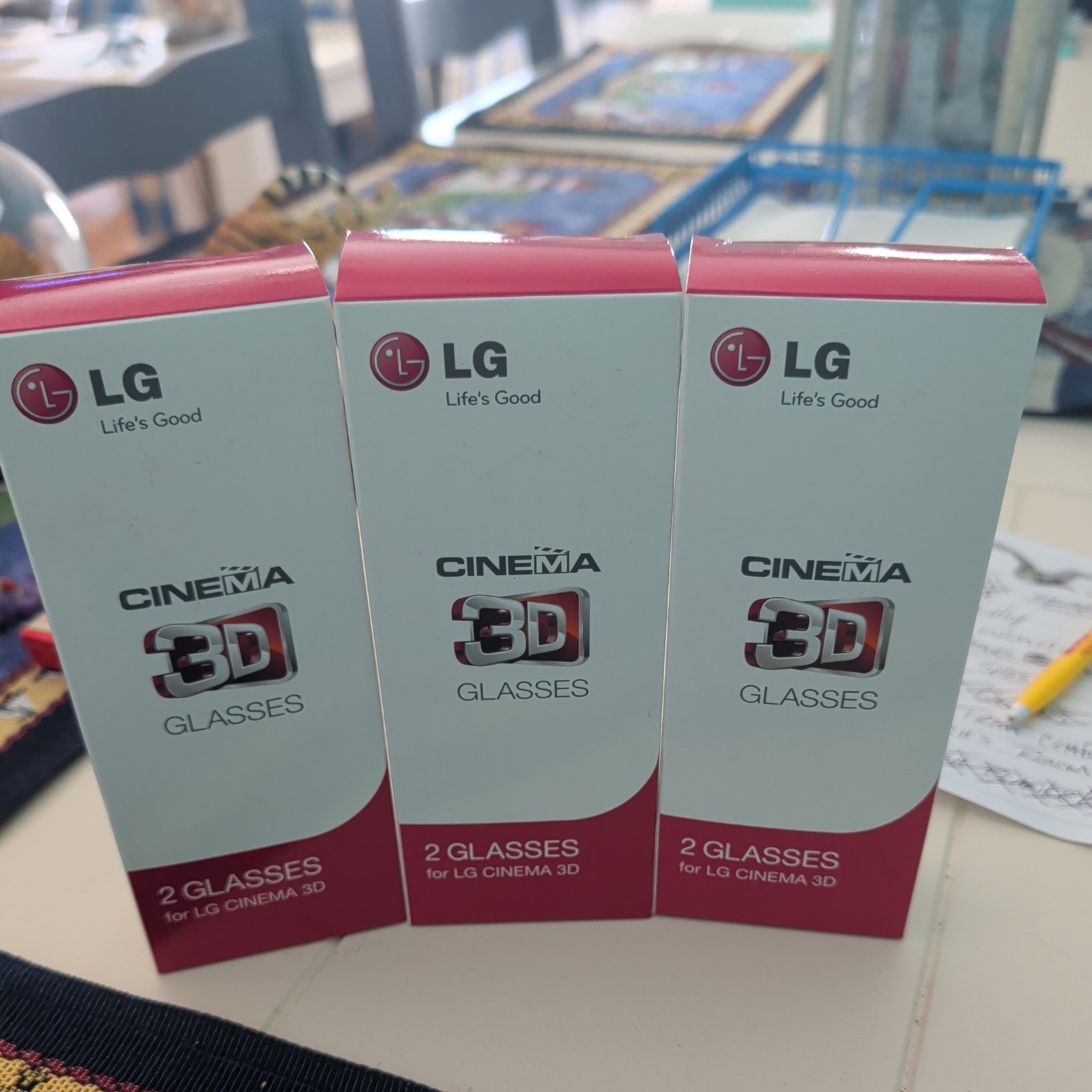 lot of 3 boxes - LG Cinema 3D Glasses Brand New In Box 2- Pairs AG-F310 each box