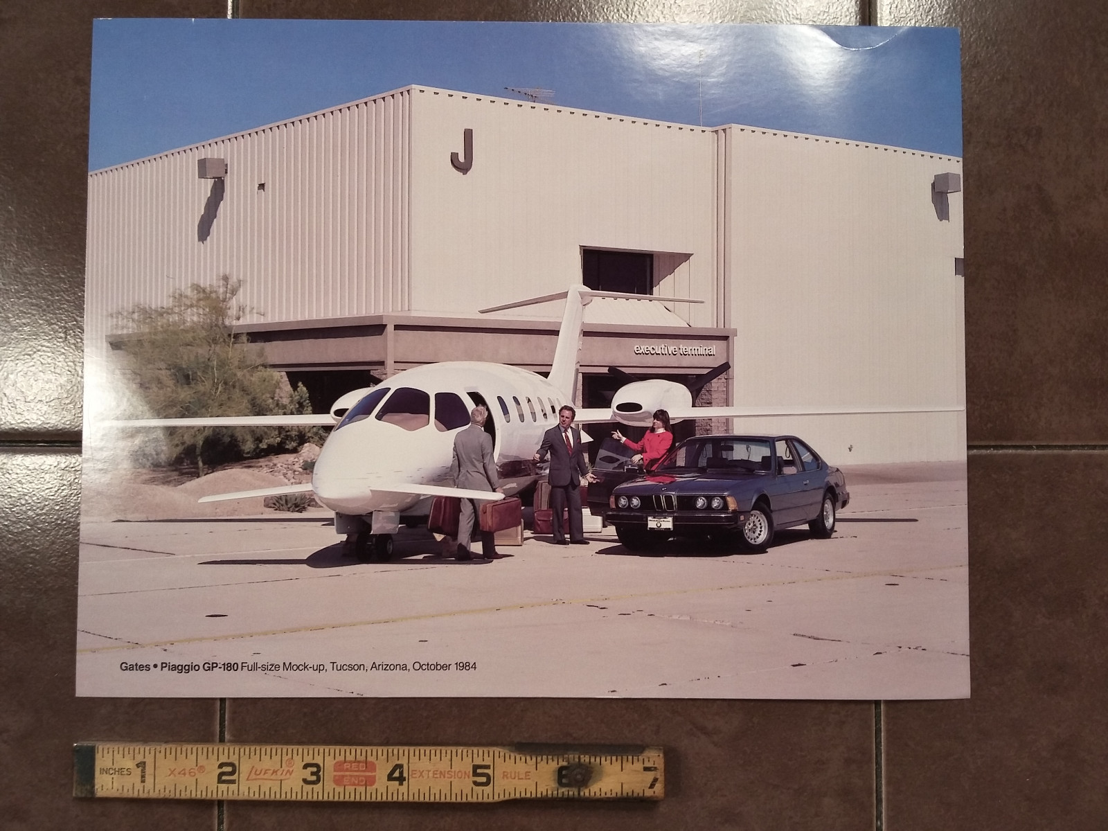 Original Gates Learjet GP-180 Mock-up Brochure, Piaggio, 8.5 x 11"