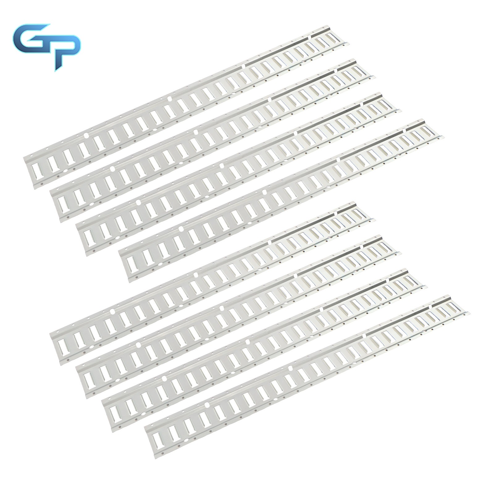 Galvanized Steel E Track Tie Down Rail Kit 4' (8 Pack) 2000 lbs For Vans Garages