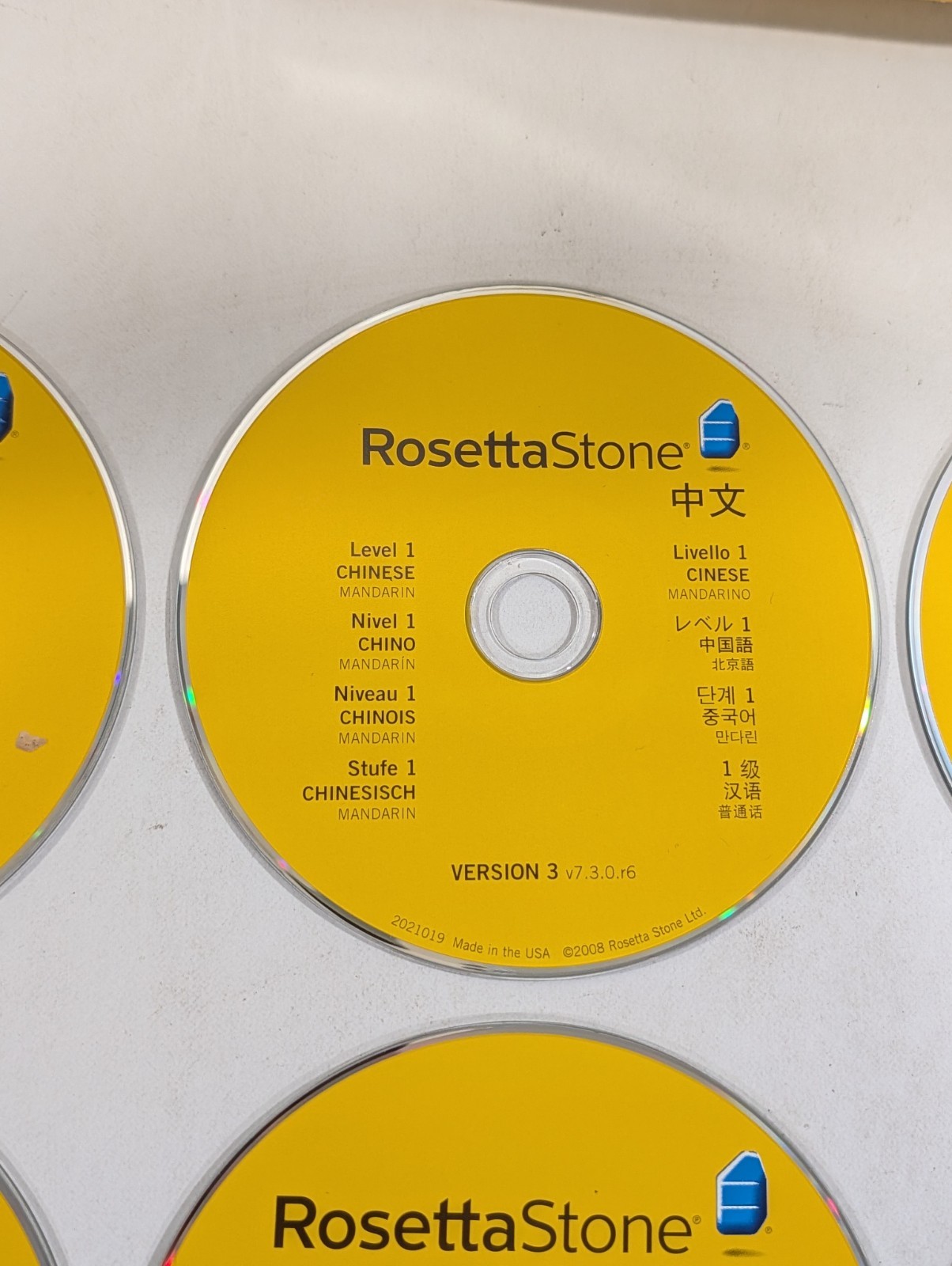 Mandarin Chinese Level 1 2 3 CD-ROM Software w Guide + Audio CDs | Rosetta Stone