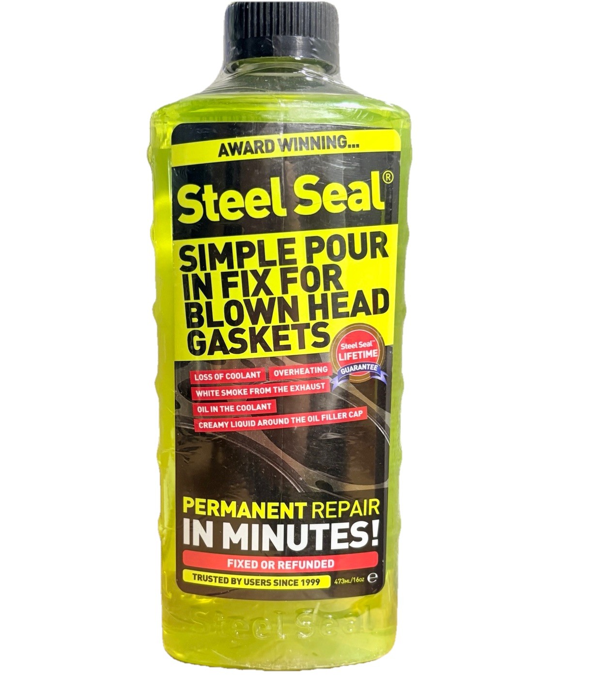 Head Gasket Sealer for 4 Cylinder Engines Fix Repair Sealer - Steel Seal 16 oz
